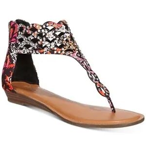 THALIA SODI Ilene Glitzy Thong Flat Sandals size 6.5